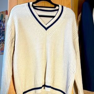 School girl vneck sweater
